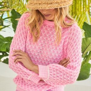 Lily Pulitzer Corabelle Pink Knit Sweater Women’s M NWOT